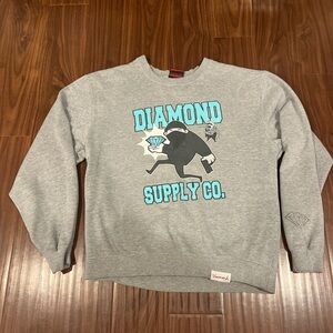Diamond Supply Co. Light Gray Graphic Crewneck Sweater